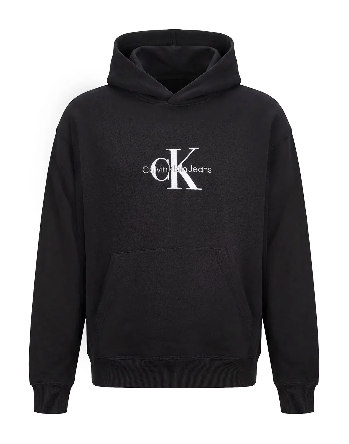 Мужской свитшот на флисе с капюшоном Calvin Klein, черный