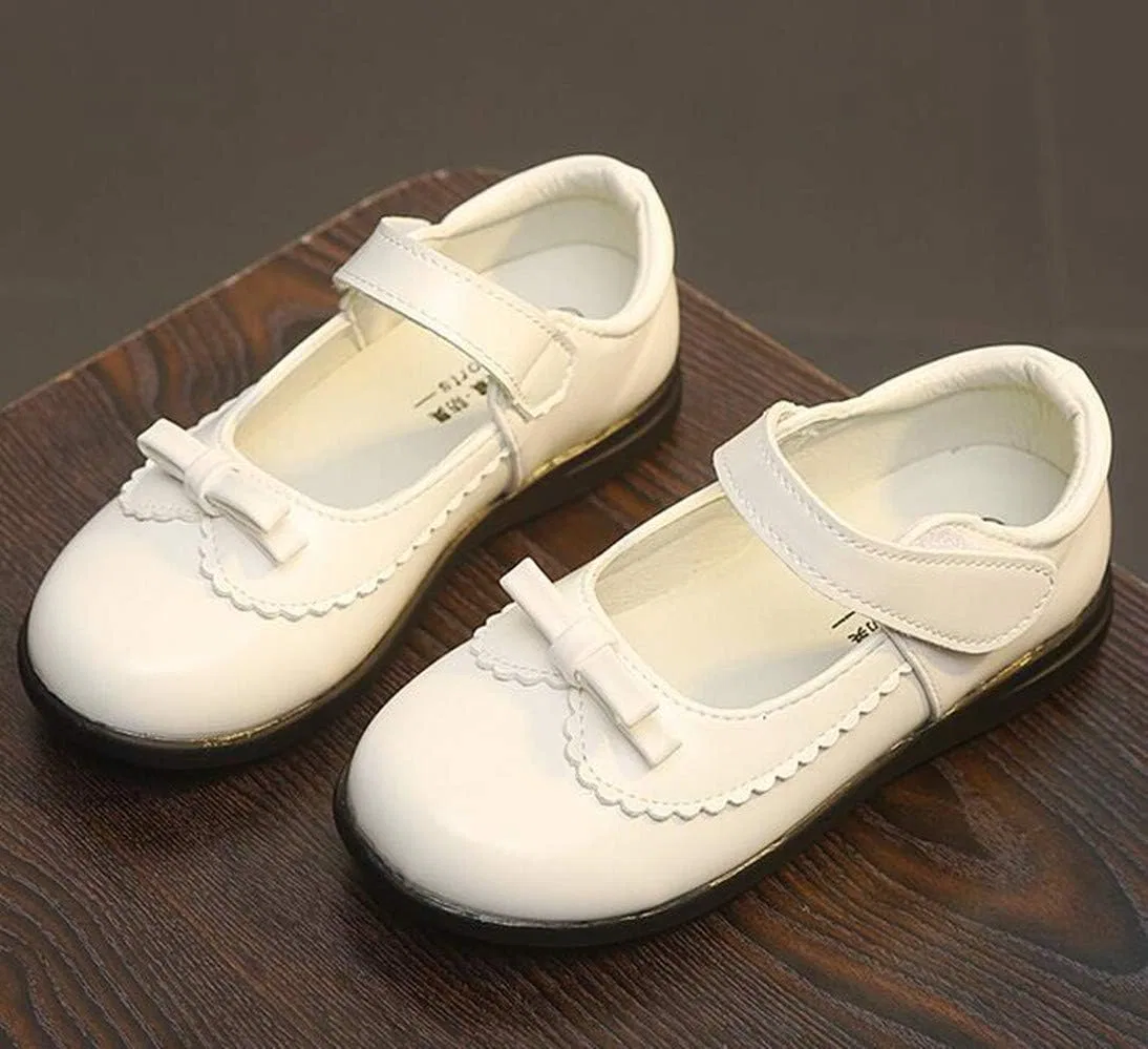 Детские туфли Мэри Джейн для девочек с ремешком LFHT, White — фото 3