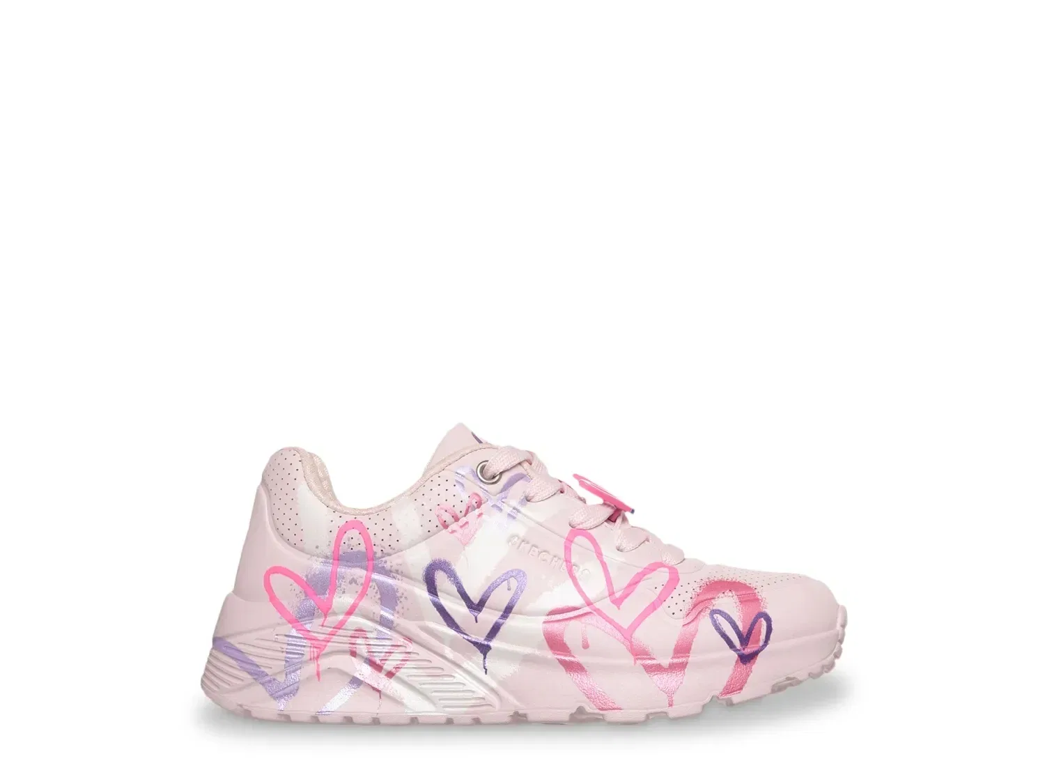 Кроссовки с принтом сердец James Goldcrown Uno Lite Metallic Flutter Hearts Skechers, Light Pink — фото 4