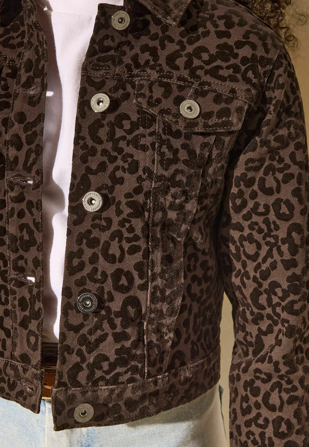 Джинсовая куртка Lipsy, Brown Leopard — фото 3