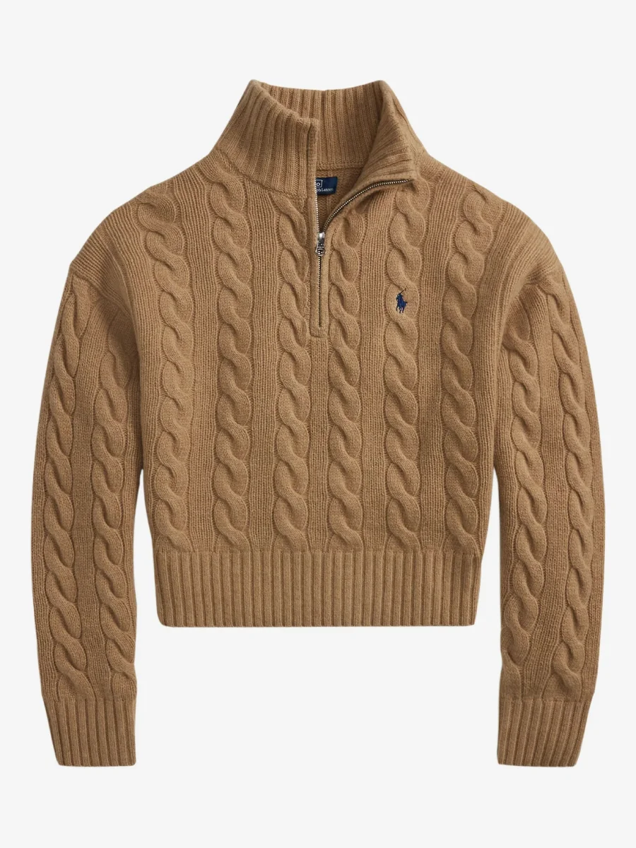 Свитер Polo Ralph Lauren с косами, бежевый — фото 4