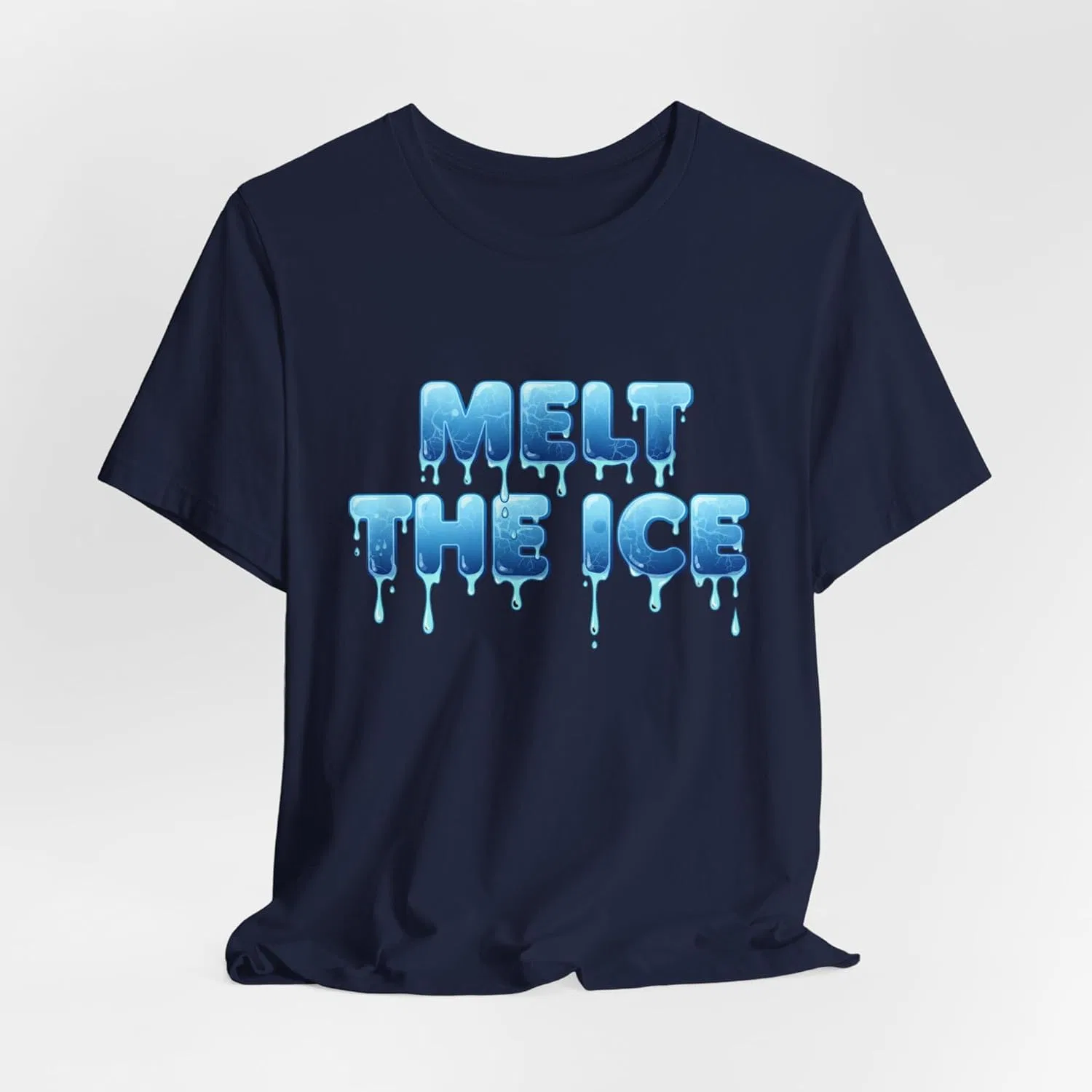 Мужская футболка с принтом Anti Ice Bella+Canvas, Navy — фото 4