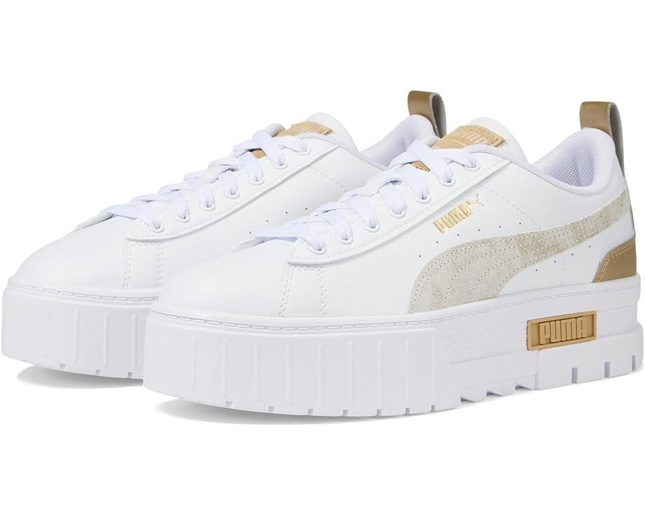 

Кроссовки PUMA Mayze Glam, цвет PUMA White/Sand Dune