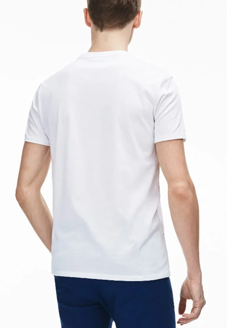 Простая футболка Lacoste, Blanc — фото 4