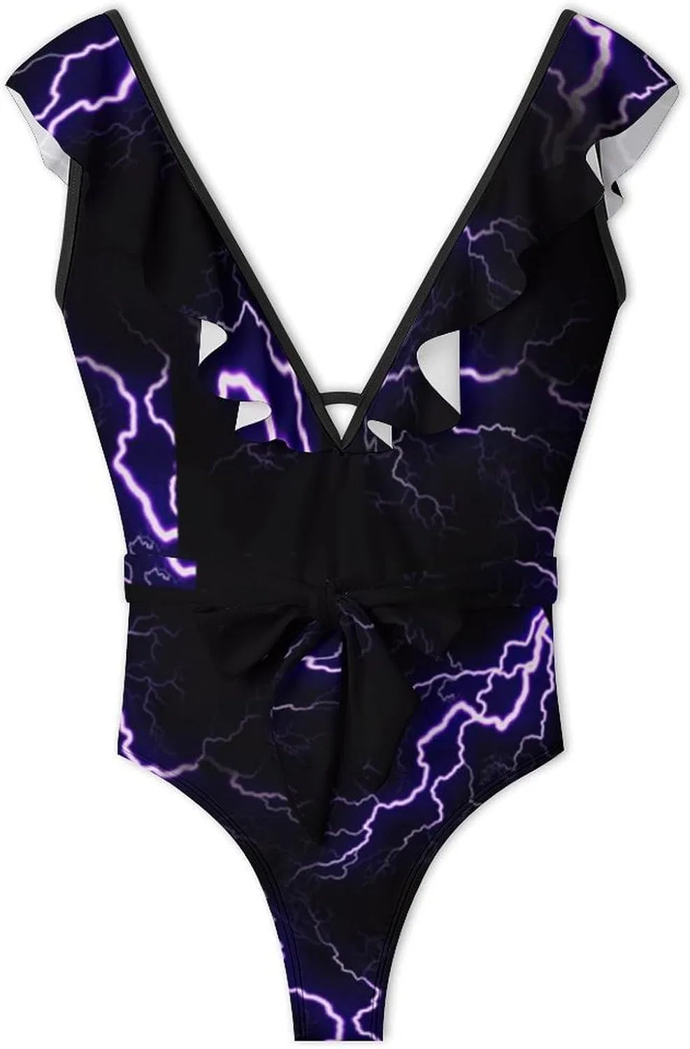 Женский слитный купальник с змеиным принтом, Purple Lightning — фото 3