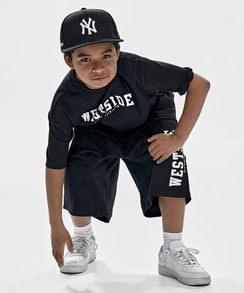 Детский комплект из куртки и брюк с принтом, оверсайз TAKEASY KIDS, Black/Black