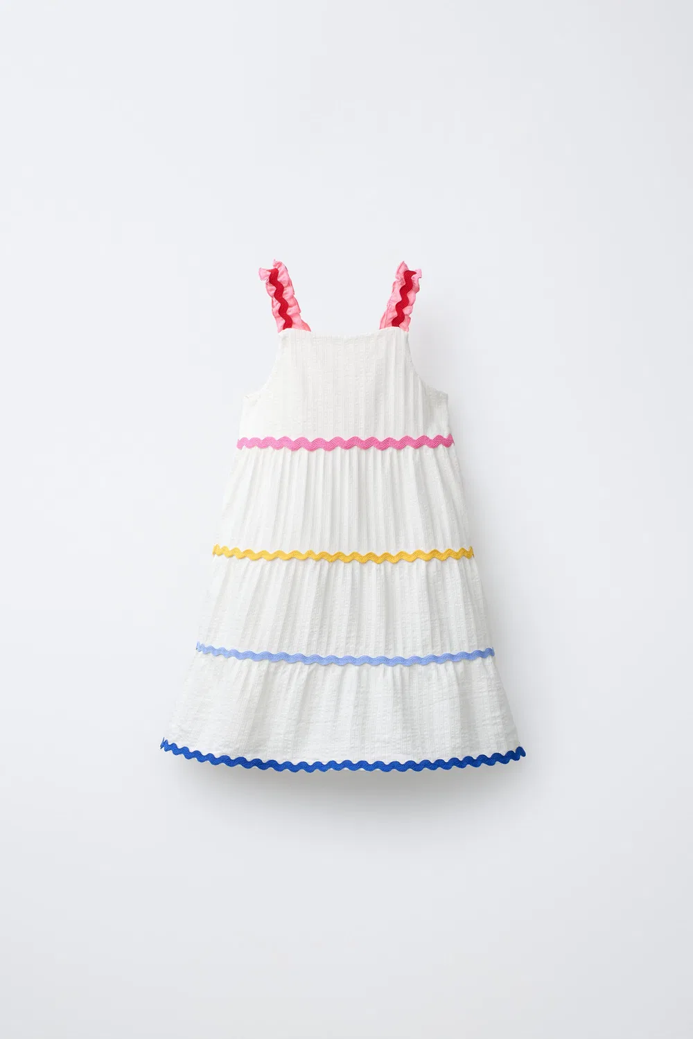 Разноцветное платье с тесьмой «рич рэк» ZARA, Multicoloured
