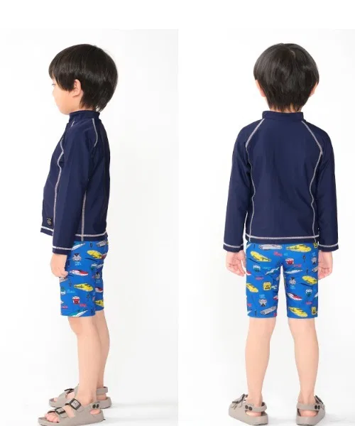 Детский рашгард с длинным рукавом однотонный Kids Foret, Navy — фото 3