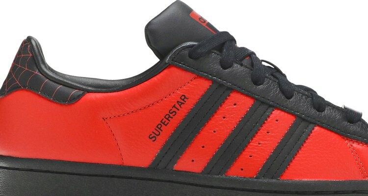 Кроссовки Adidas Marvel x Playstation x Superstar J 'Spider-Man: Miles Morales', красный — фото 3