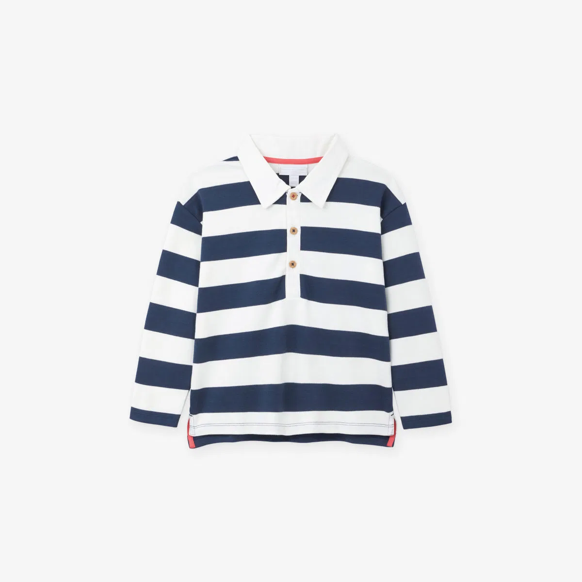 Полосатая хлопковая футболка для регби, возраст 0-4 года The Little White Company
