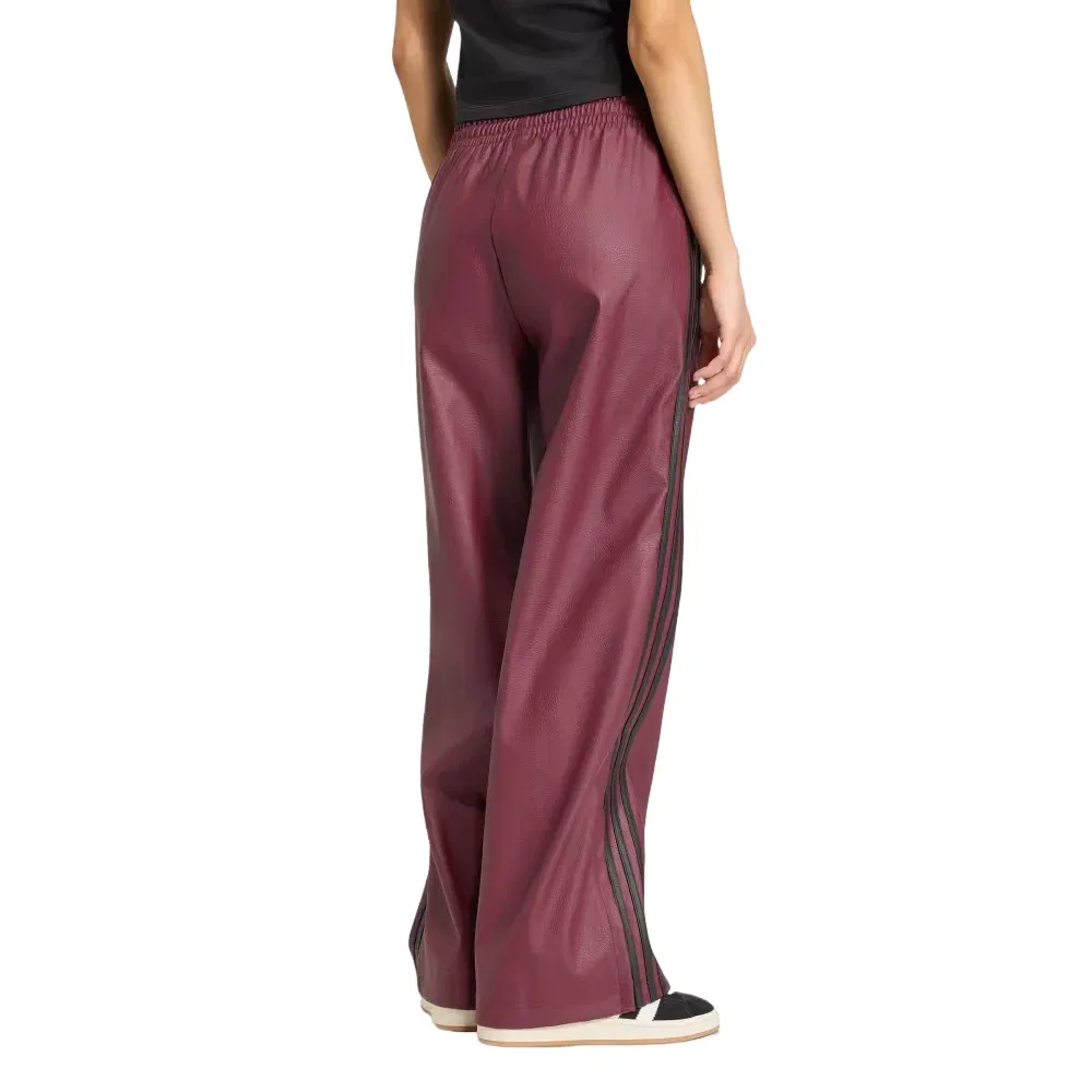 Женские спортивные брюки из кожзаменителя Firebird Loose Adidas, цвет Burgundy — фото 3