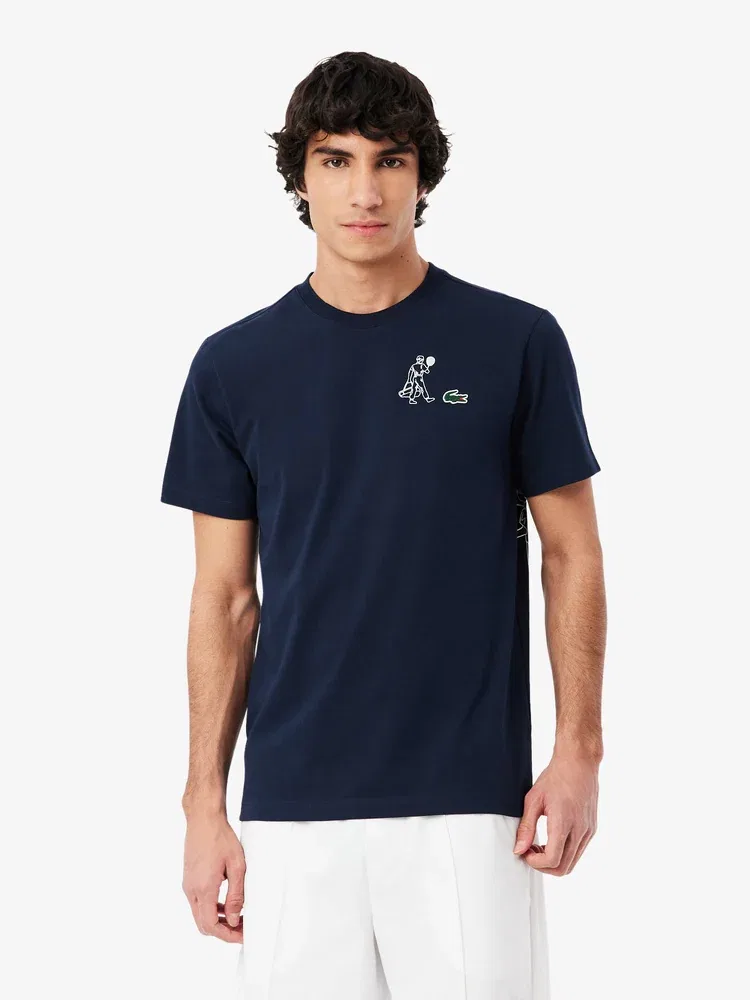 Футболка с графическим принтом, Tennis Heritage LACOSTE, Navy