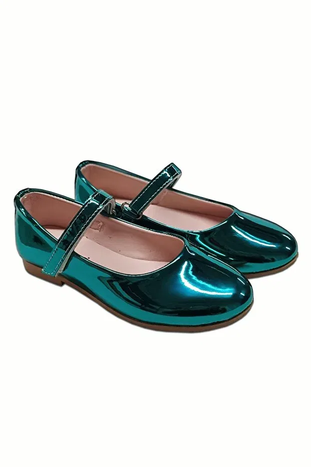 Детские балетки для девочек из эко-кожи Welissa, Blue Turquoise