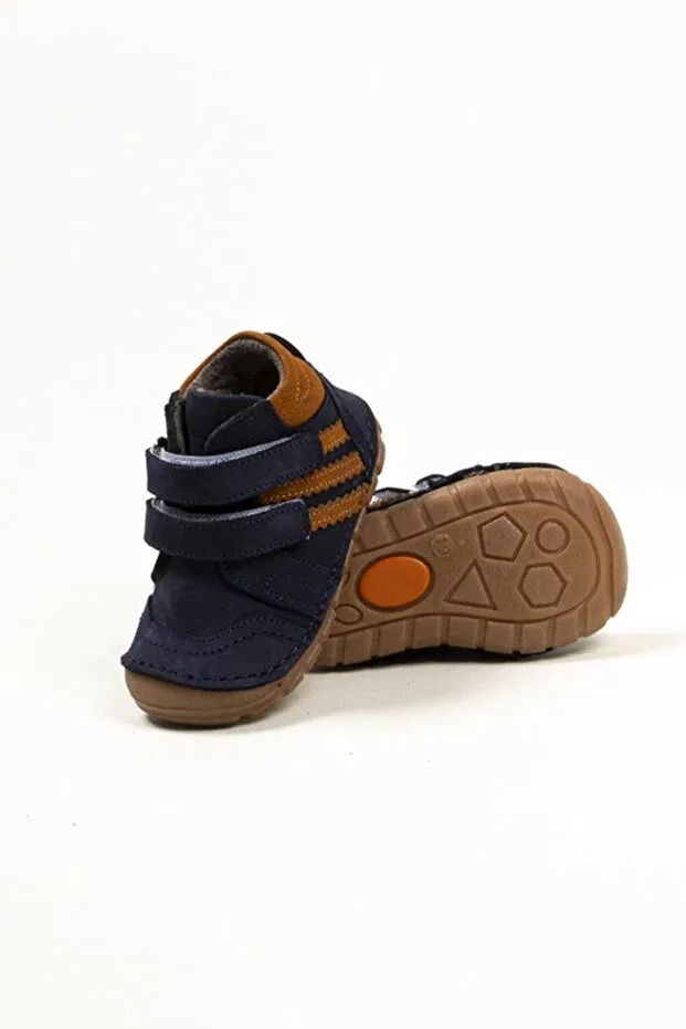Детские туфли для девочек кожаные Ewen Tomm, Navy Blue — фото 3
