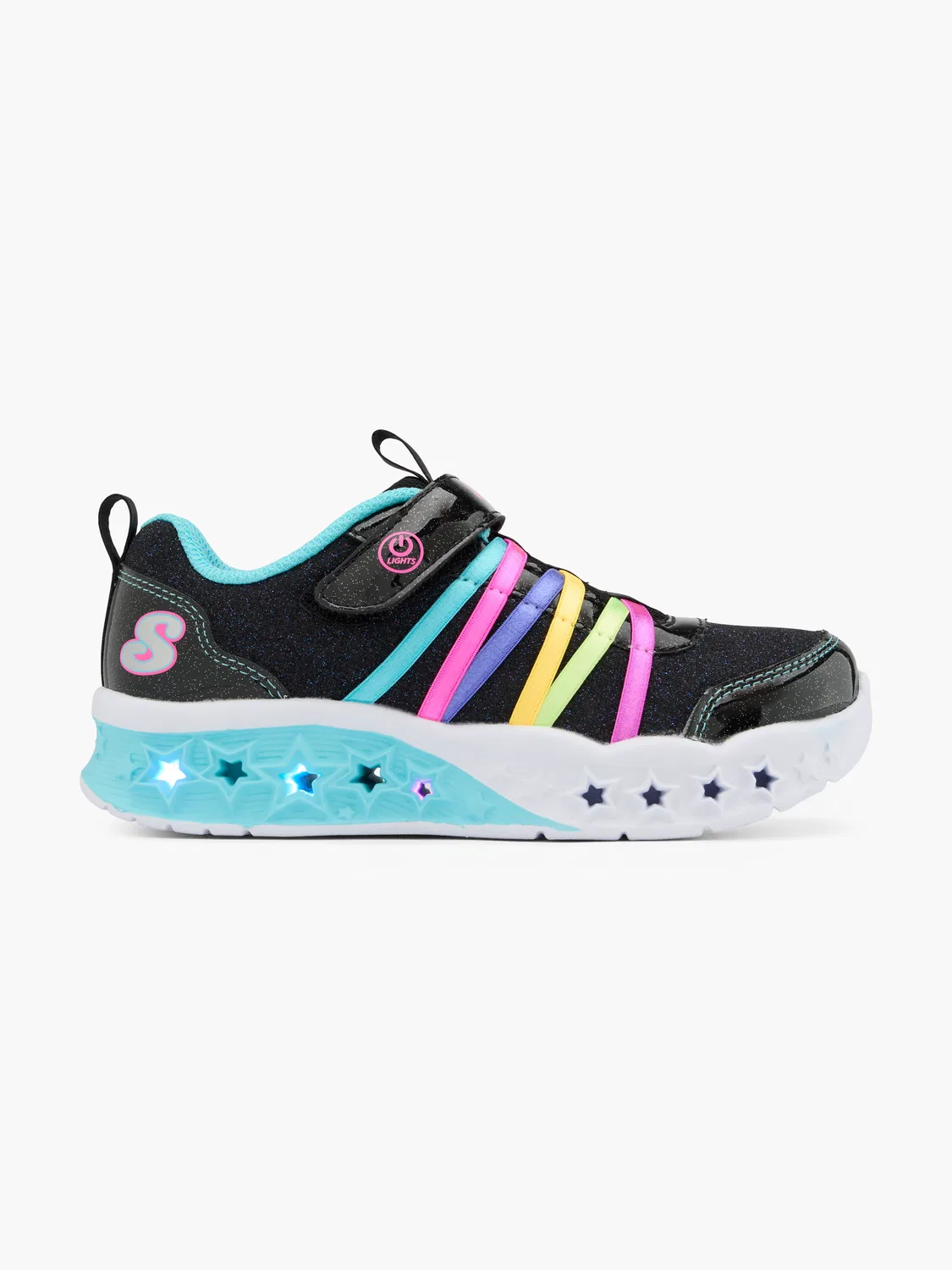 Детские кроссовки со светодиодами Skechers Shimmer Star Lights, черный