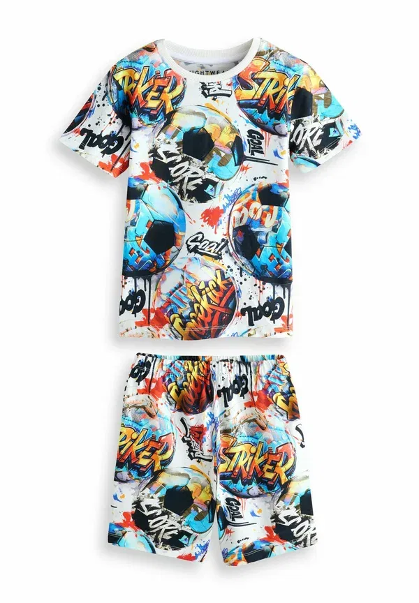 Комплект пижамный, хлопок, Regular fit - short pyjamas 2 pack set, Next, Multi Bright — фото 3