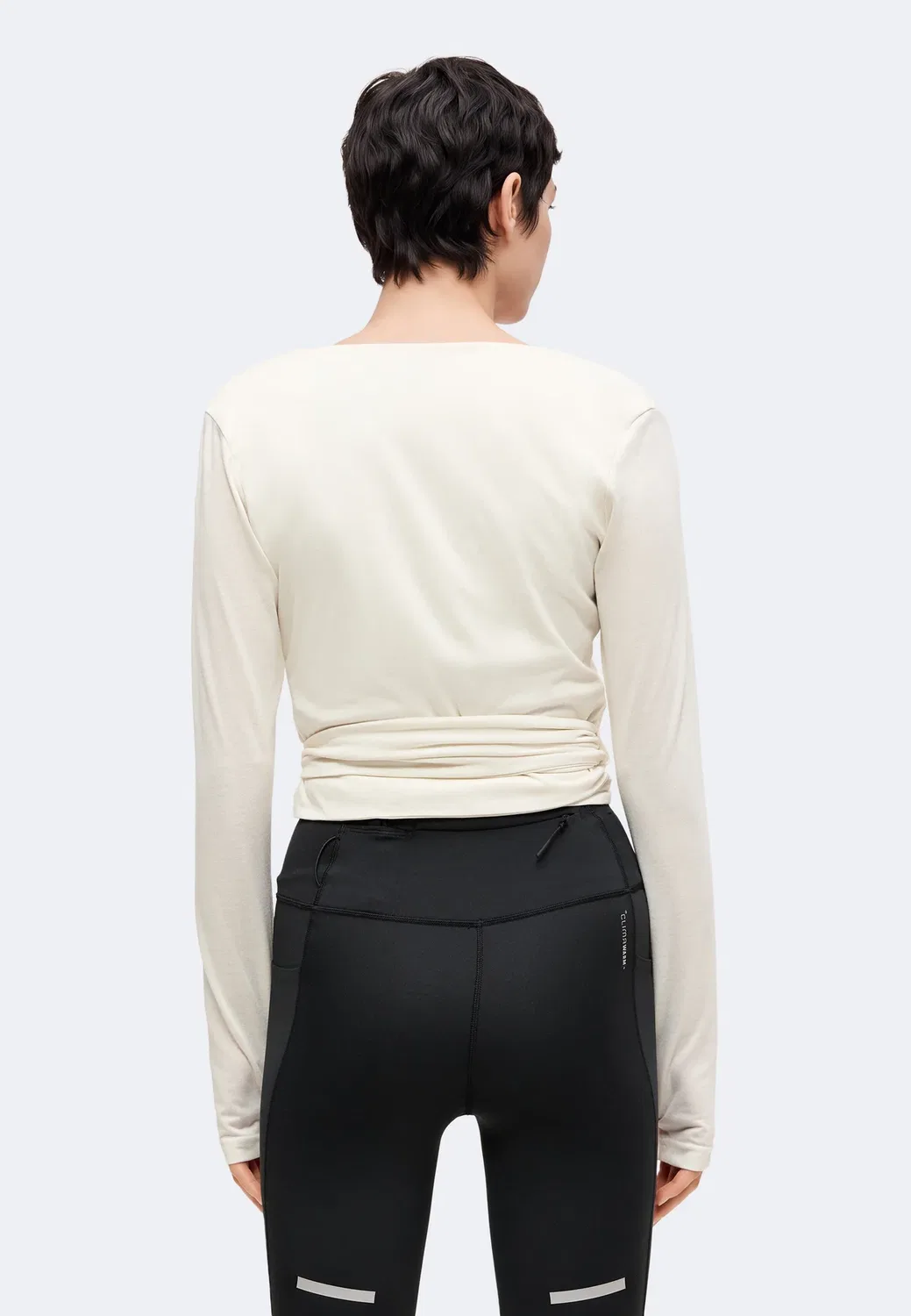 3 stripes studio soft ballet wrap - long sleeves top Adidas Performance, Chalk White/Pink Fusion — фото 3