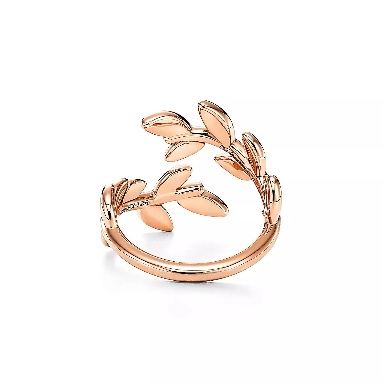 Кольцо Tiffany & Co. x Paloma Picasso Olive Leaf Bypass, розовое золото — фото 3