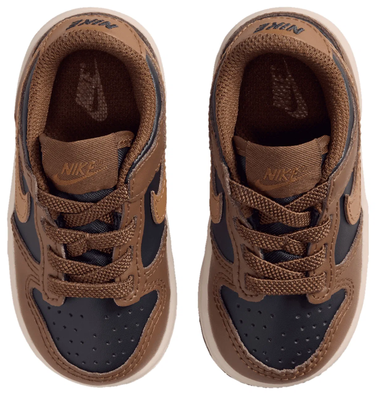 Кроссовки для девочек Dunk Low Nike, коричневый/черный — фото 4