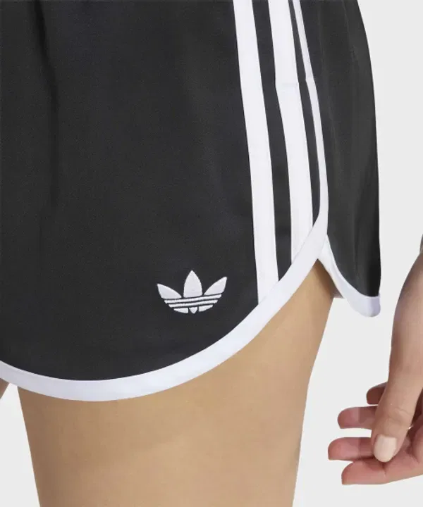 Шорты спортивные Adidas с тремя полосками, черно-белые — фото 3