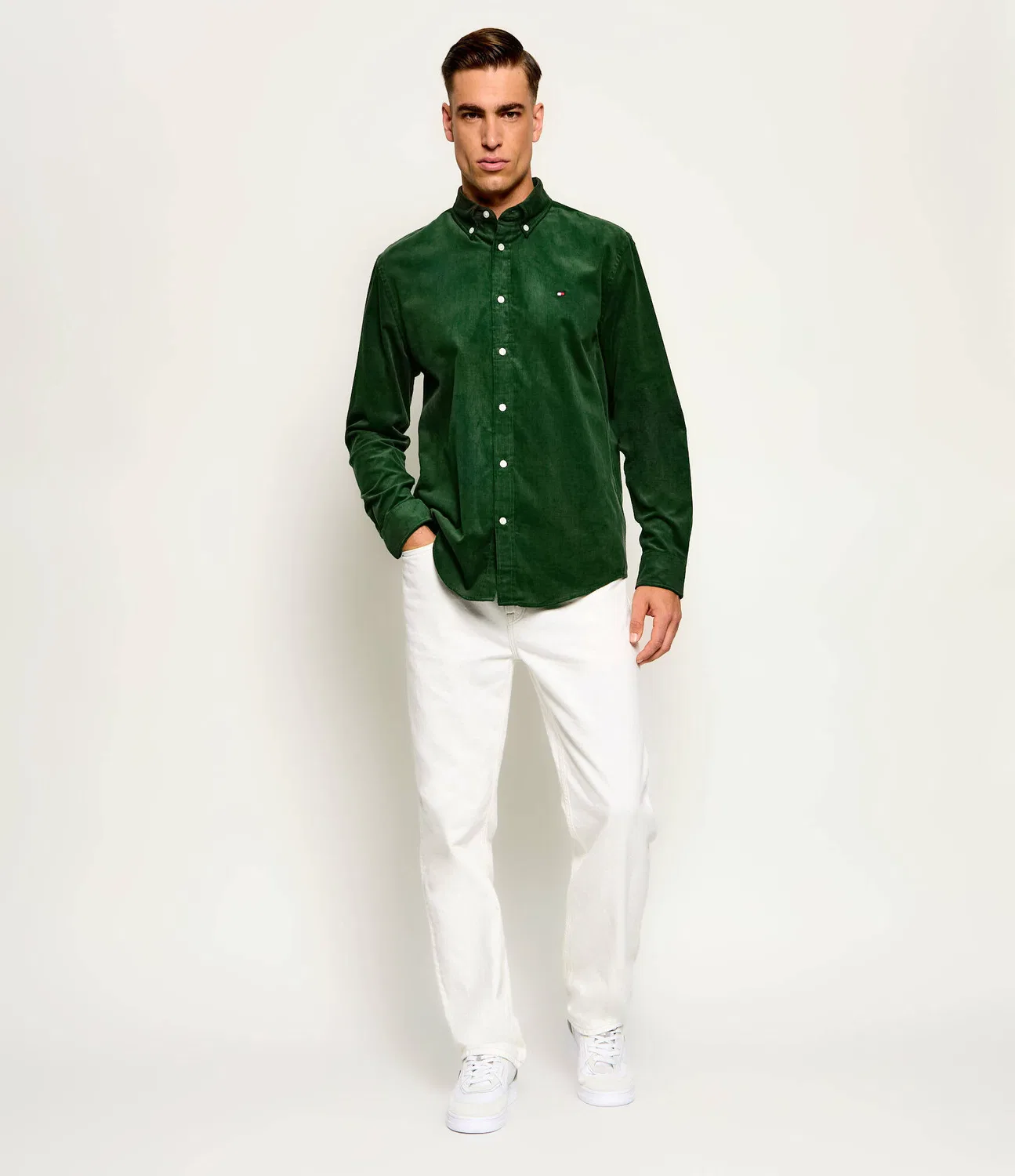 Рубашка с длинным рукавом Tommy Hilfiger, Verde Bottiglia — фото 2