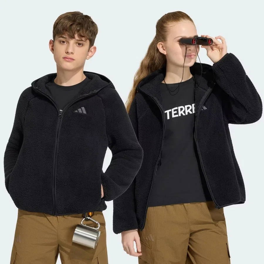 Детский свитшот с капюшоном Terrex Xploric Full Zip adidas, Черный