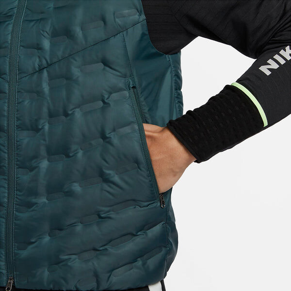 Жилеты therma fit adv repel down жилет для бега Nike, зеленый — фото 4