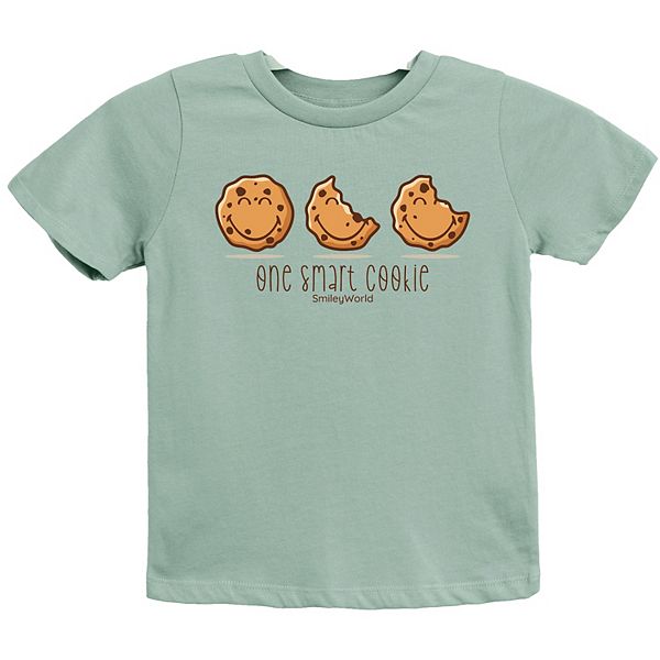 Smileyworld one smart cookie - молодежная футболка с принтом The Juniper Shop, Cream — фото 2