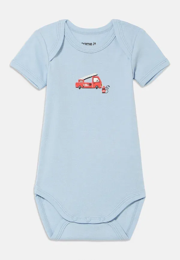 Боди из 100% хлопка Romper 3 pack Name It, серый — фото 3