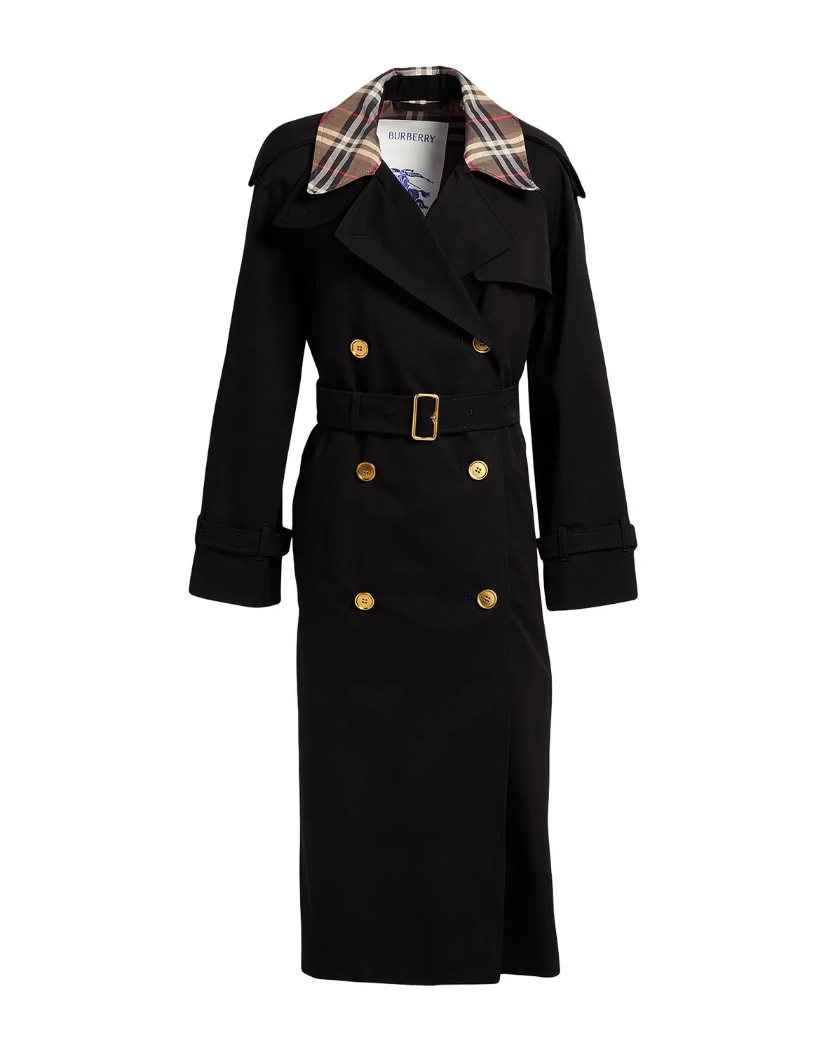 Женское тренчкот из твила Burberry, черный