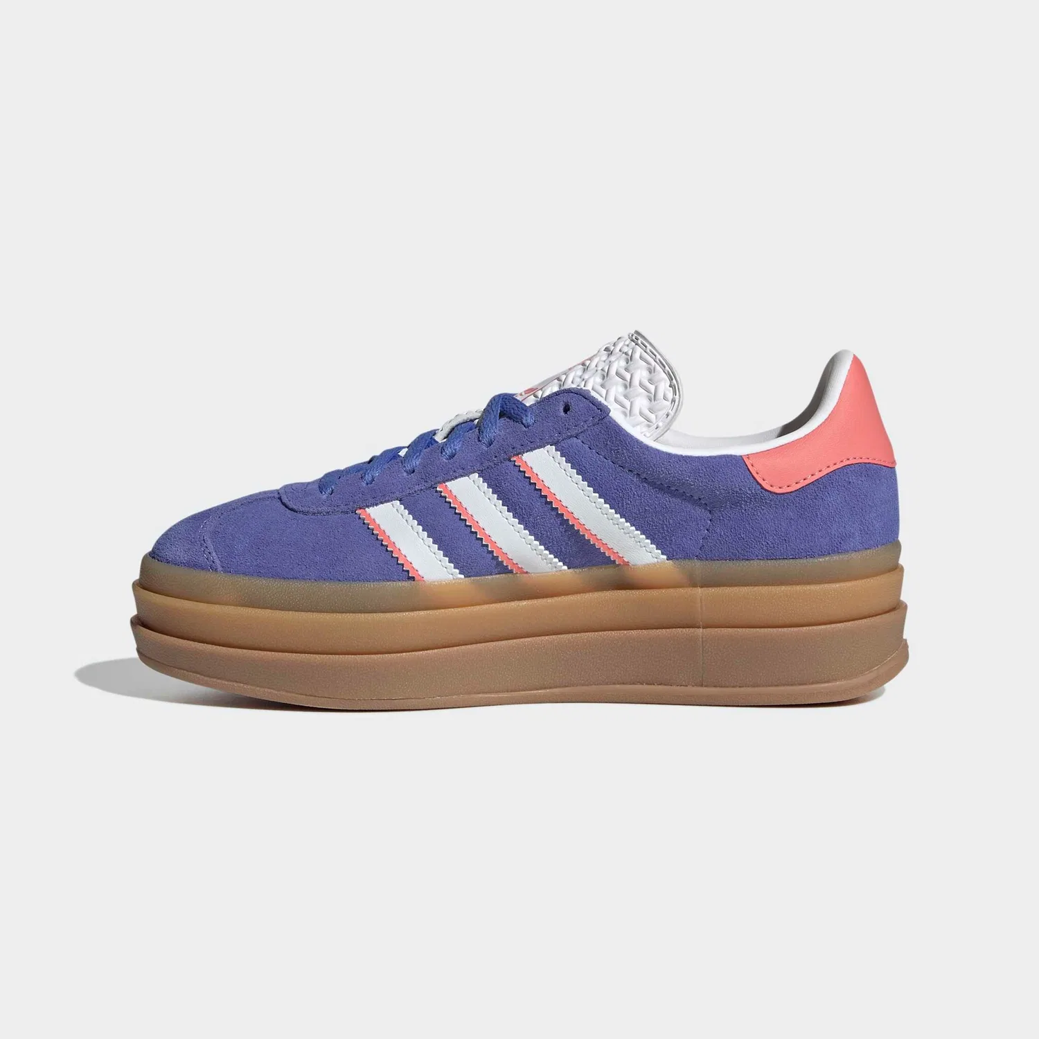 Детские платформенные кроссовки Gazelle Bold Adidas Originals, Real Lilac/Ftwr White/Gold Metallic — фото 3