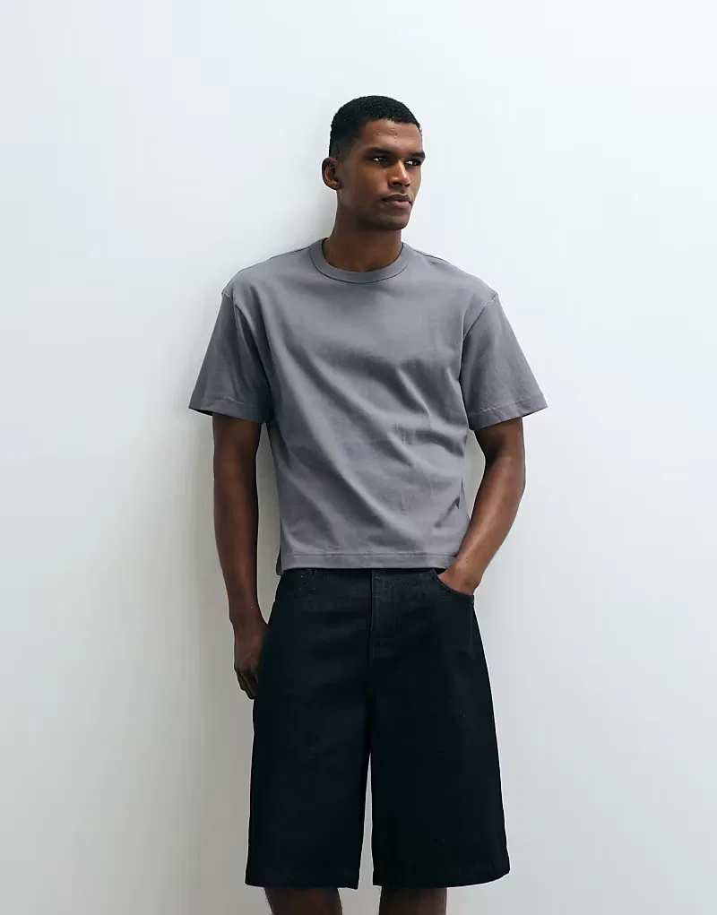 Футболка GAP оверсайз из 100% хлопка, серый