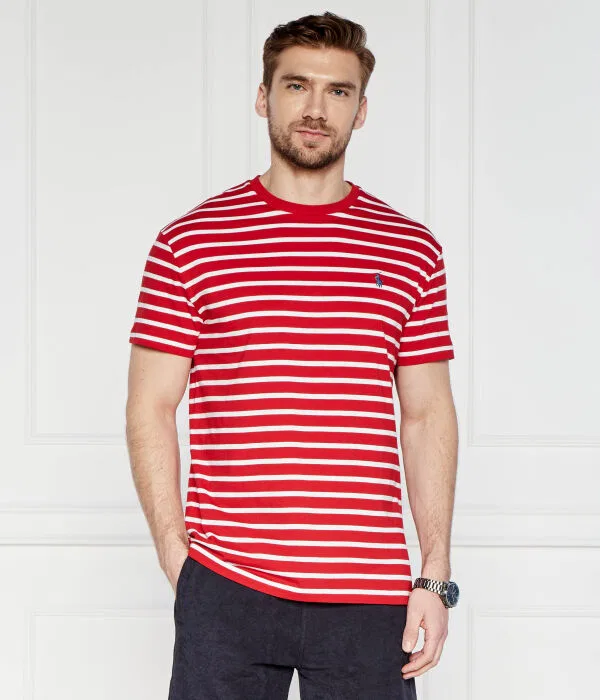 Мужская футболка хлопковая T-Shirt Polo Ralph Lauren, красный — фото 3