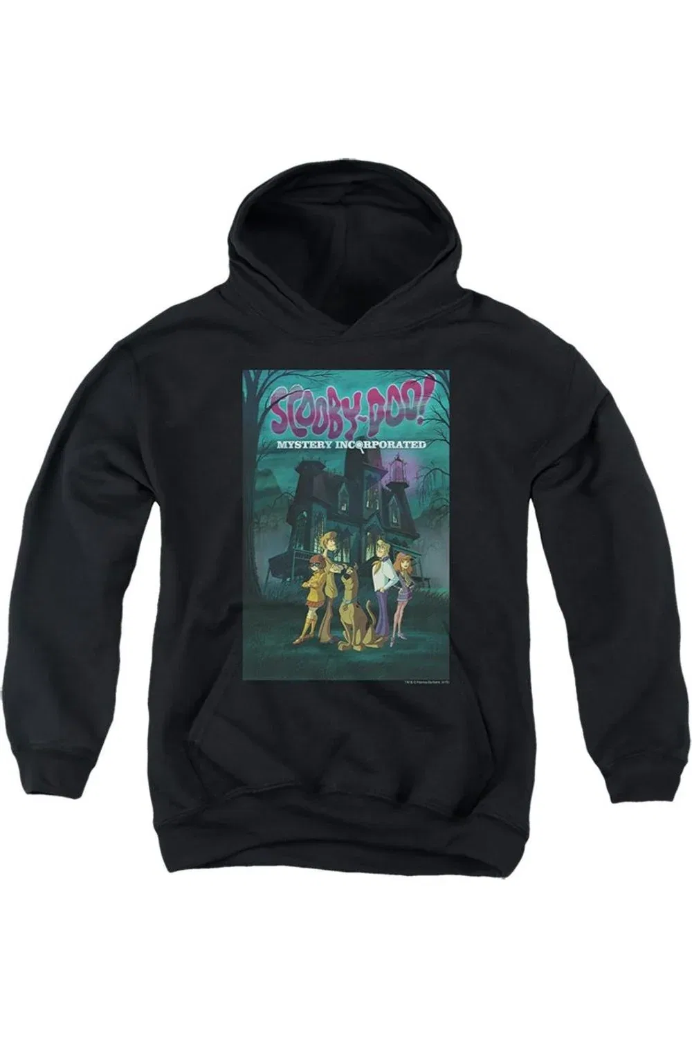 Детское худи для мальчиков с принтом Scooby Doo Mystery Incorporated Poster Gildan, черный