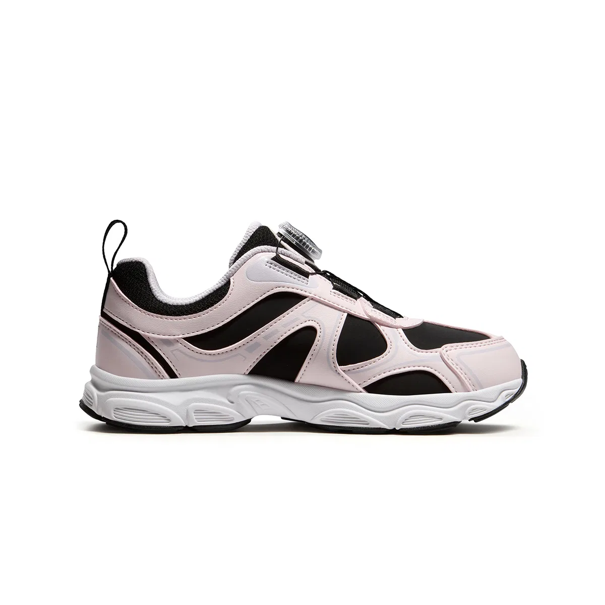 Детские кроссовки для бега с синтетической кожей FILA KIDS, Black/Rose Water Pink — фото 3