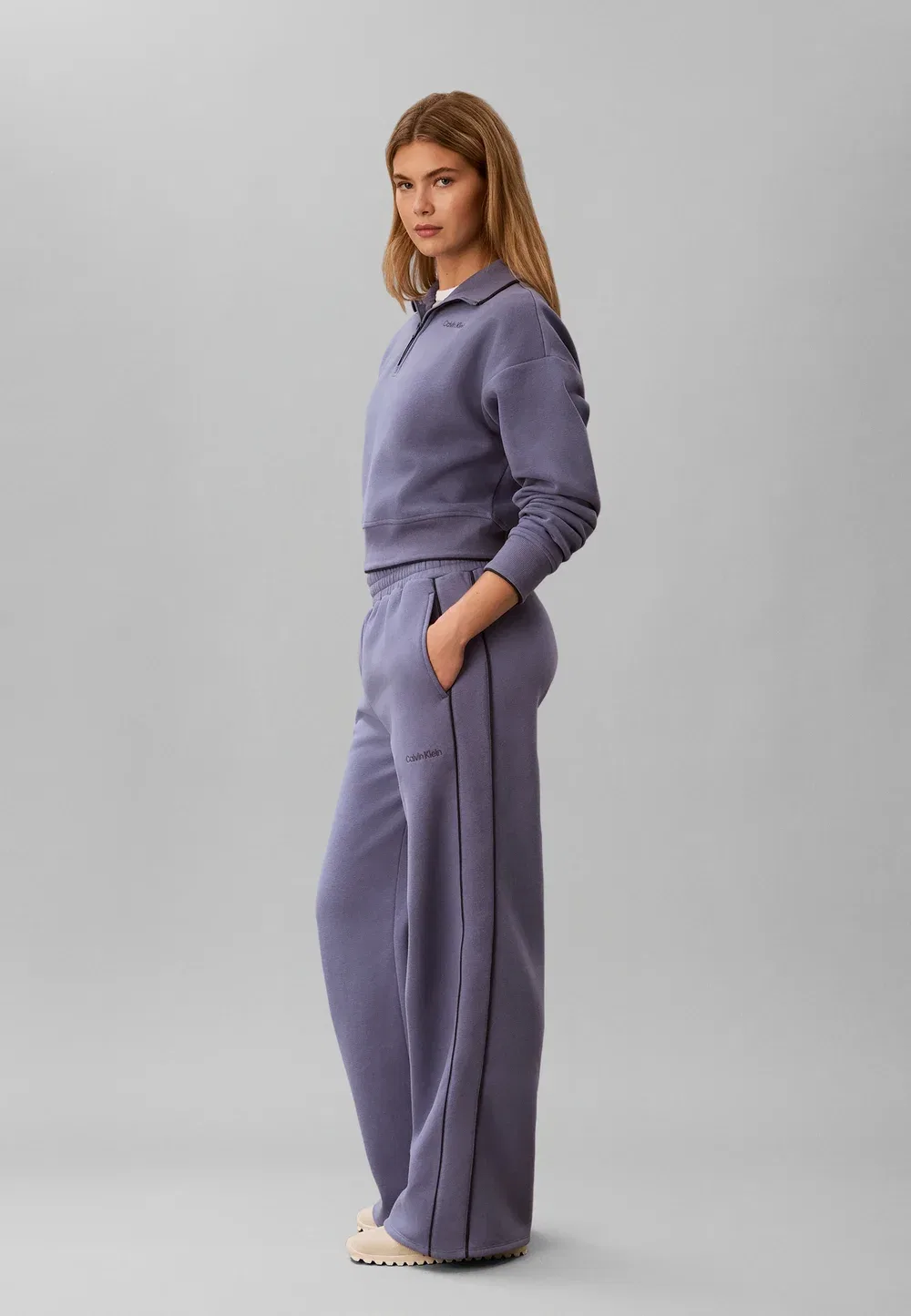 Спортивные брюки с широкими штанинами - спортивные штаны Calvin Klein, Stone Hard Blue — фото 4