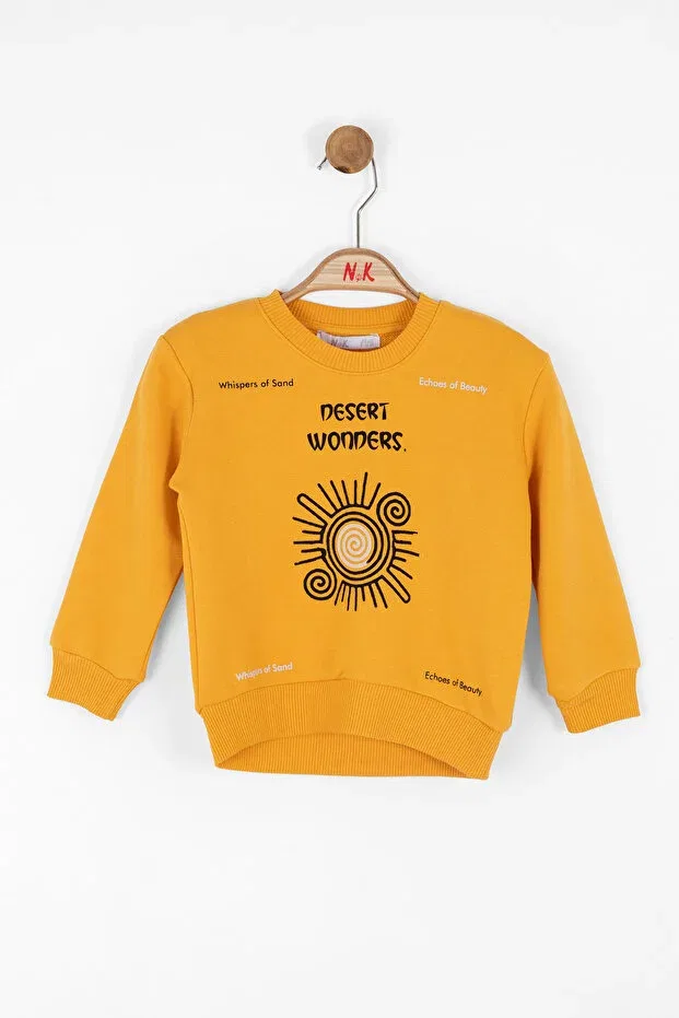 Детский комплект спортивного костюма для мальчиков с принтом Echoes Nk Kids, Orange Cream