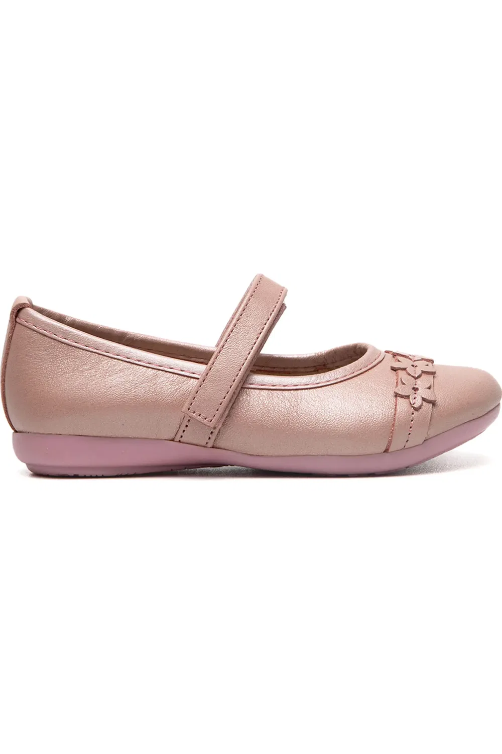 Детские туфли балетки с цветочной аппликацией Aurora Mary Jane CHILDRENCHIC, Rose — фото 2