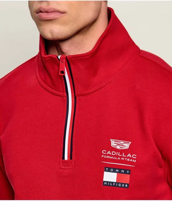 Мужская флисовая кофта Tommy Hilfiger x Cadillac Formula 1 Team, Цвет Rosso — фото 4