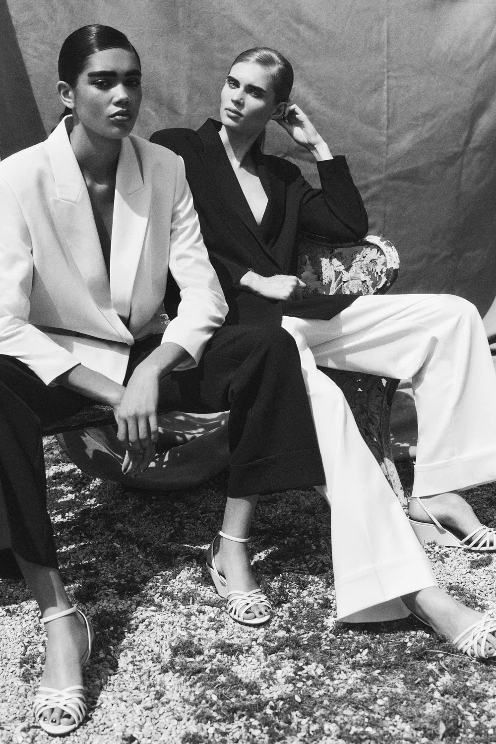 Блейзер оверсайз с двубортной застежкой ZARA, Oyster-white — фото 2
