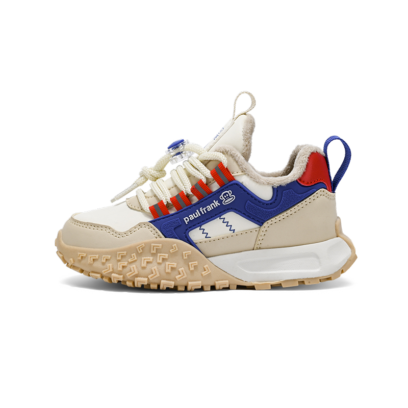 

Кроссовки детские с низким верхом, устойчивые к скольжению и износу PAUL FRANK, экрю/синий