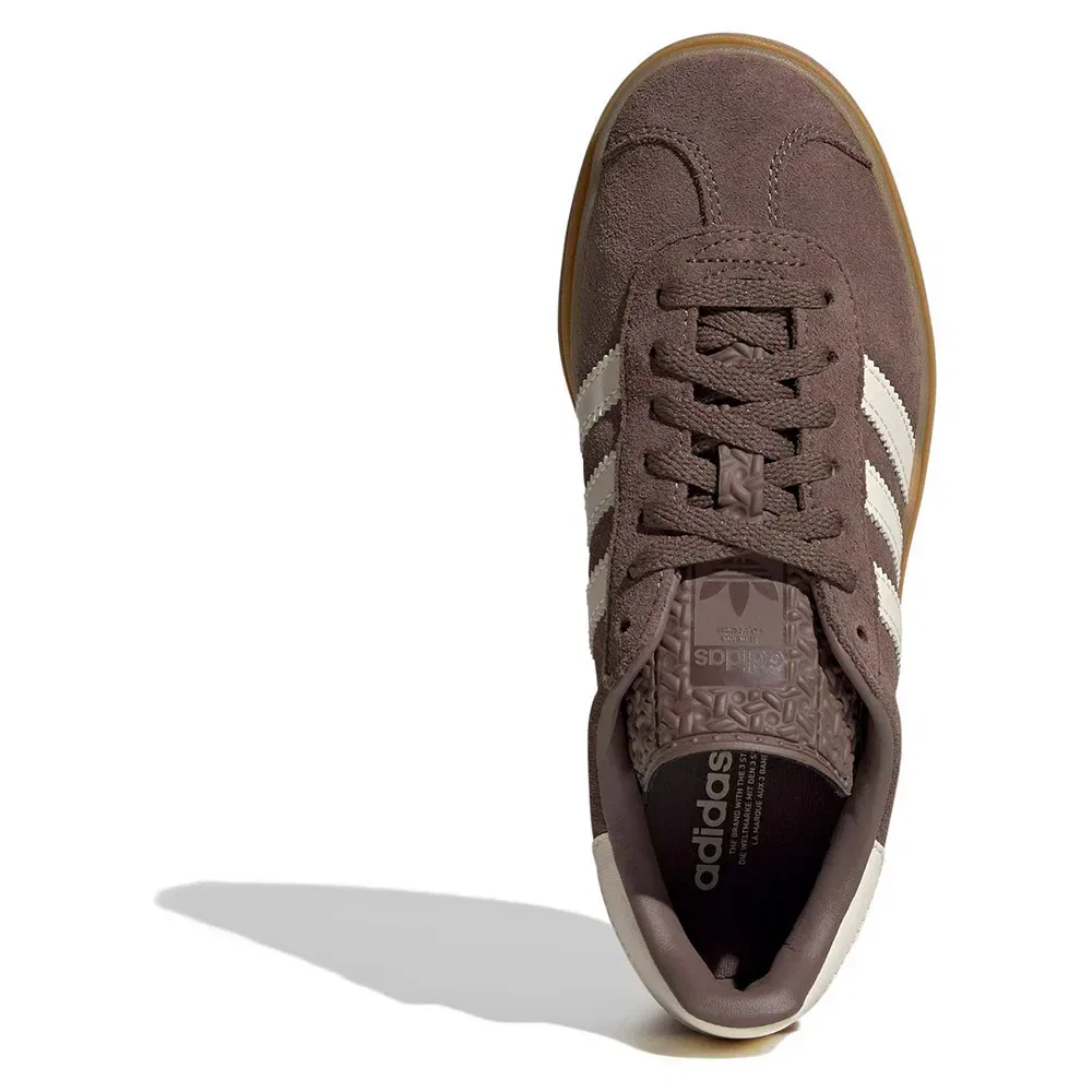 Детские кроссовки на платформе Gazelle Bold Adidas Originals, Brown — фото 3