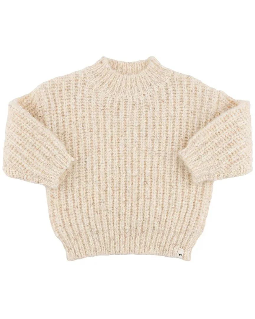 Детский пуловер вязаный с принтом Fleck Grandpa Knitted Pullover oh baby!, White