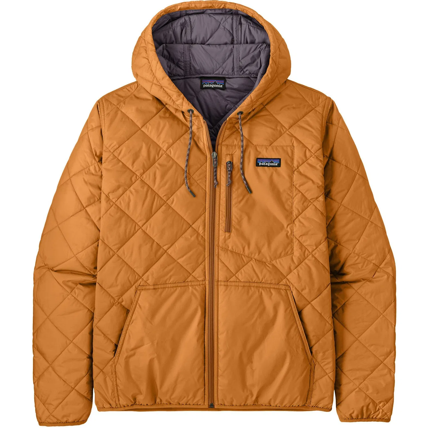 Утепленное худи-бомбер с ромбовидной стежкой Diamond Quilted Patagonia, Cinnamon Brown