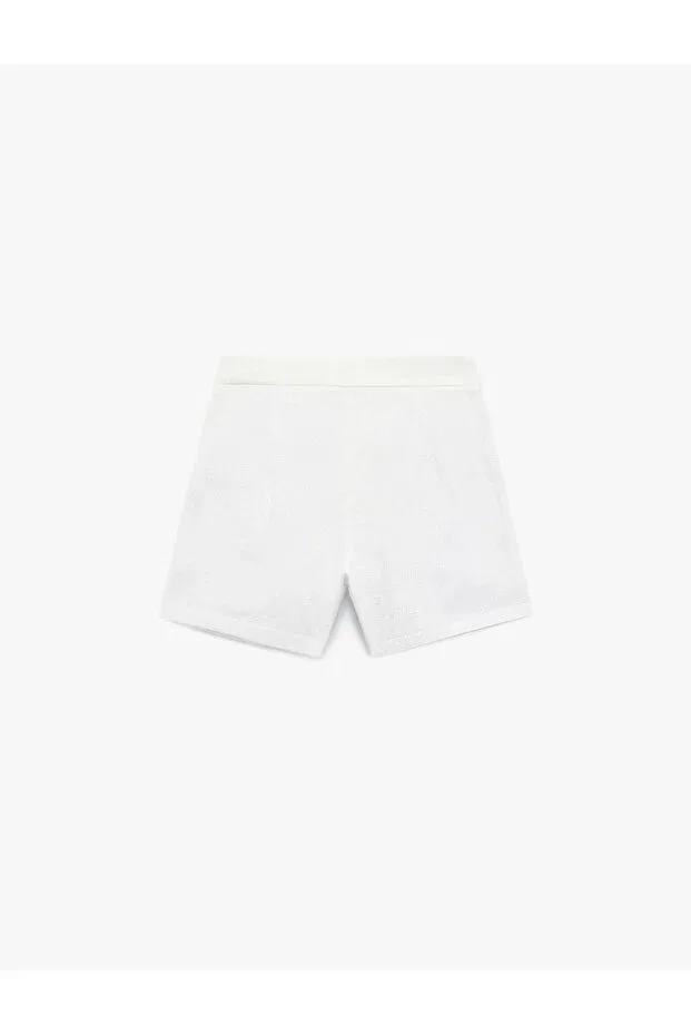 Детские шорты для девочек с принтом Koton, White Patterned — фото 2