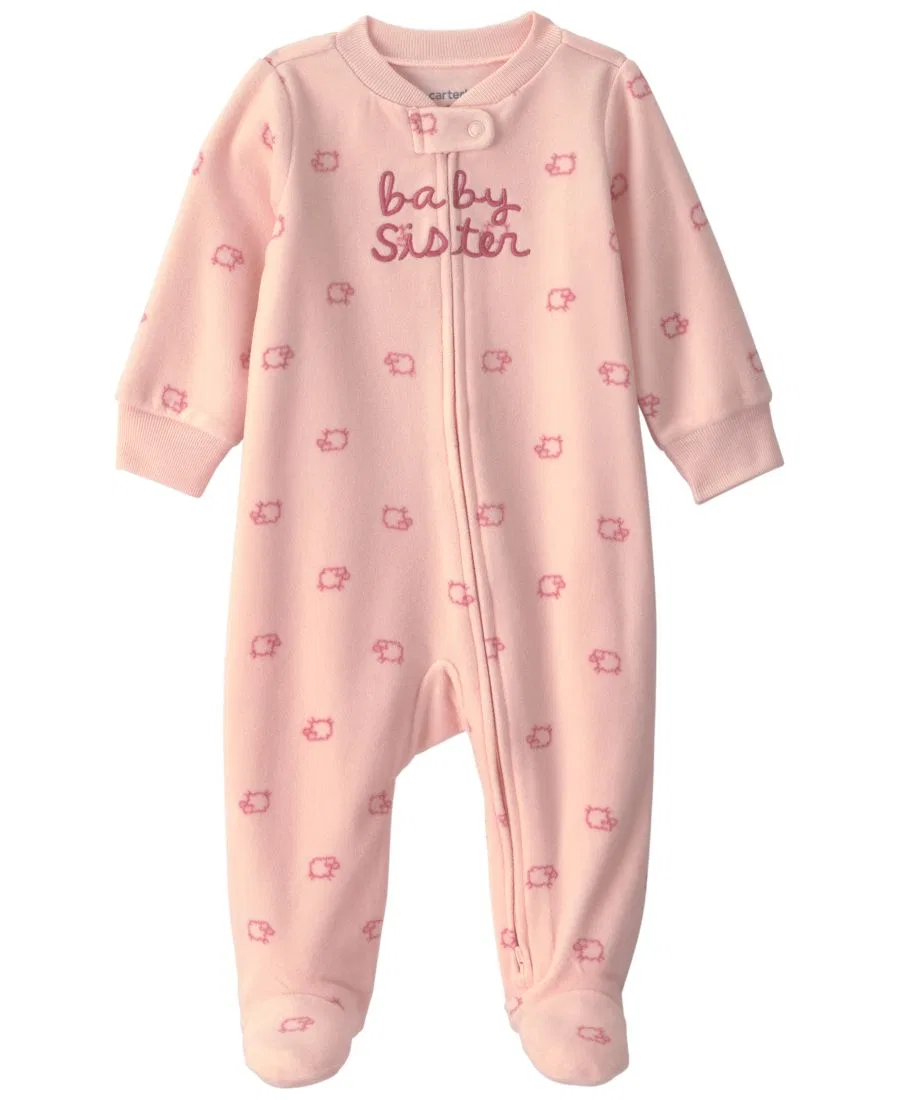 Комбинезон-пижама из флиса с длинным рукавом Baby Sister Carter's, Pink