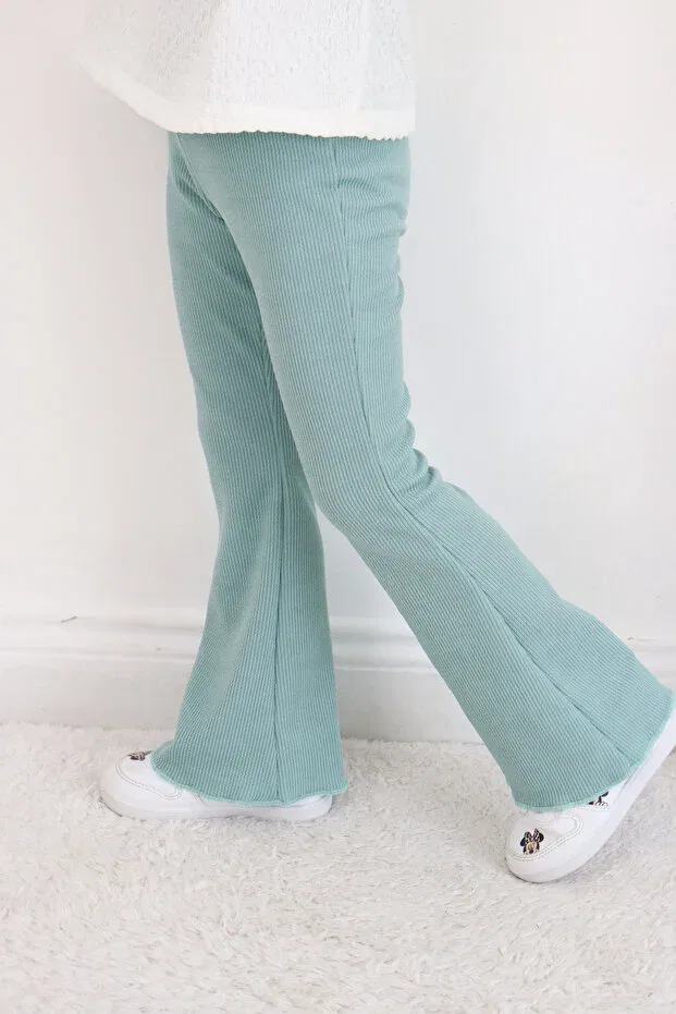 Детские леггинсы для девочек хлопковые Fesshera Kids, Turquoise — фото 4