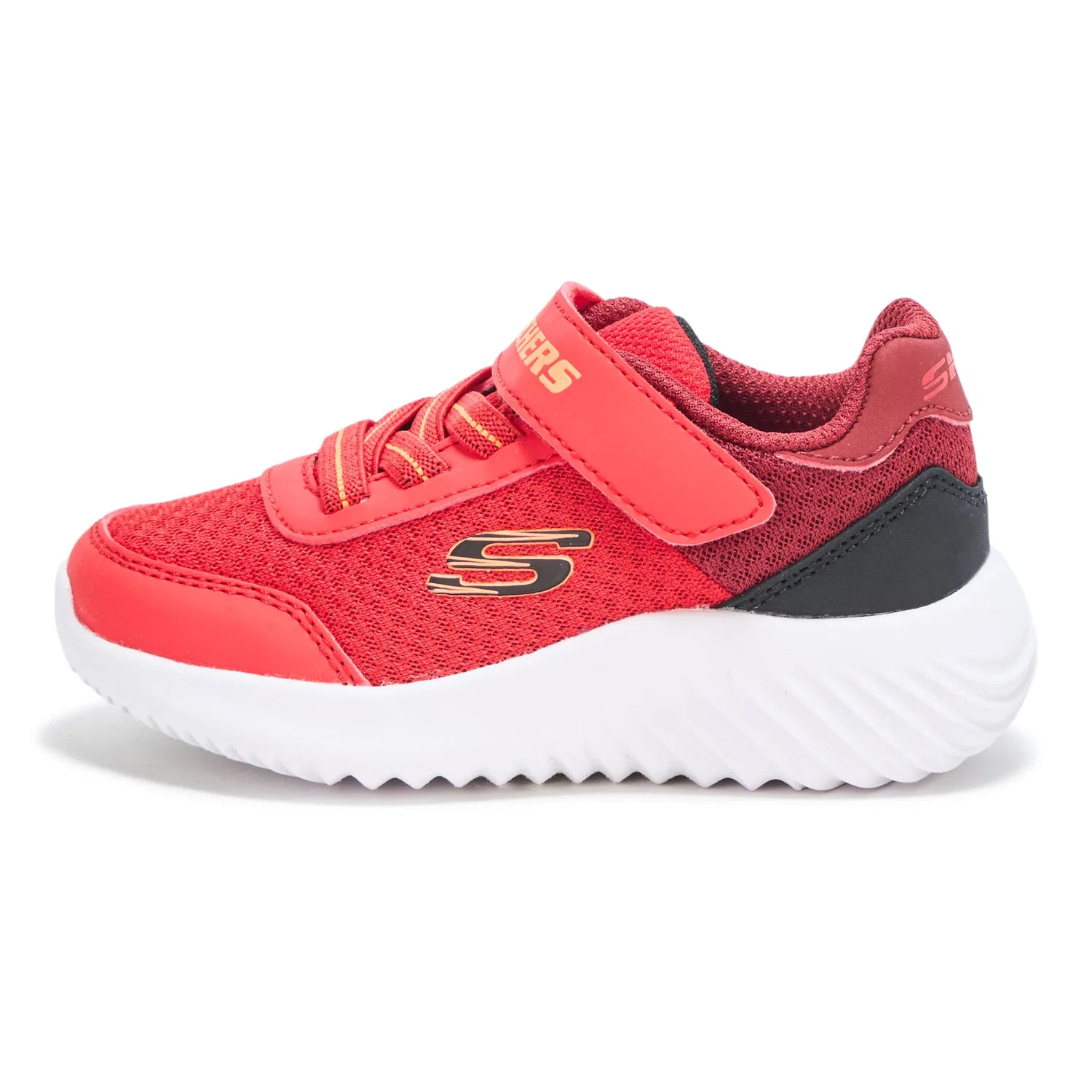 Детские кроссовки для мальчиков с липучкой Bounder Trekzic Skechers, Red Black White — фото 2