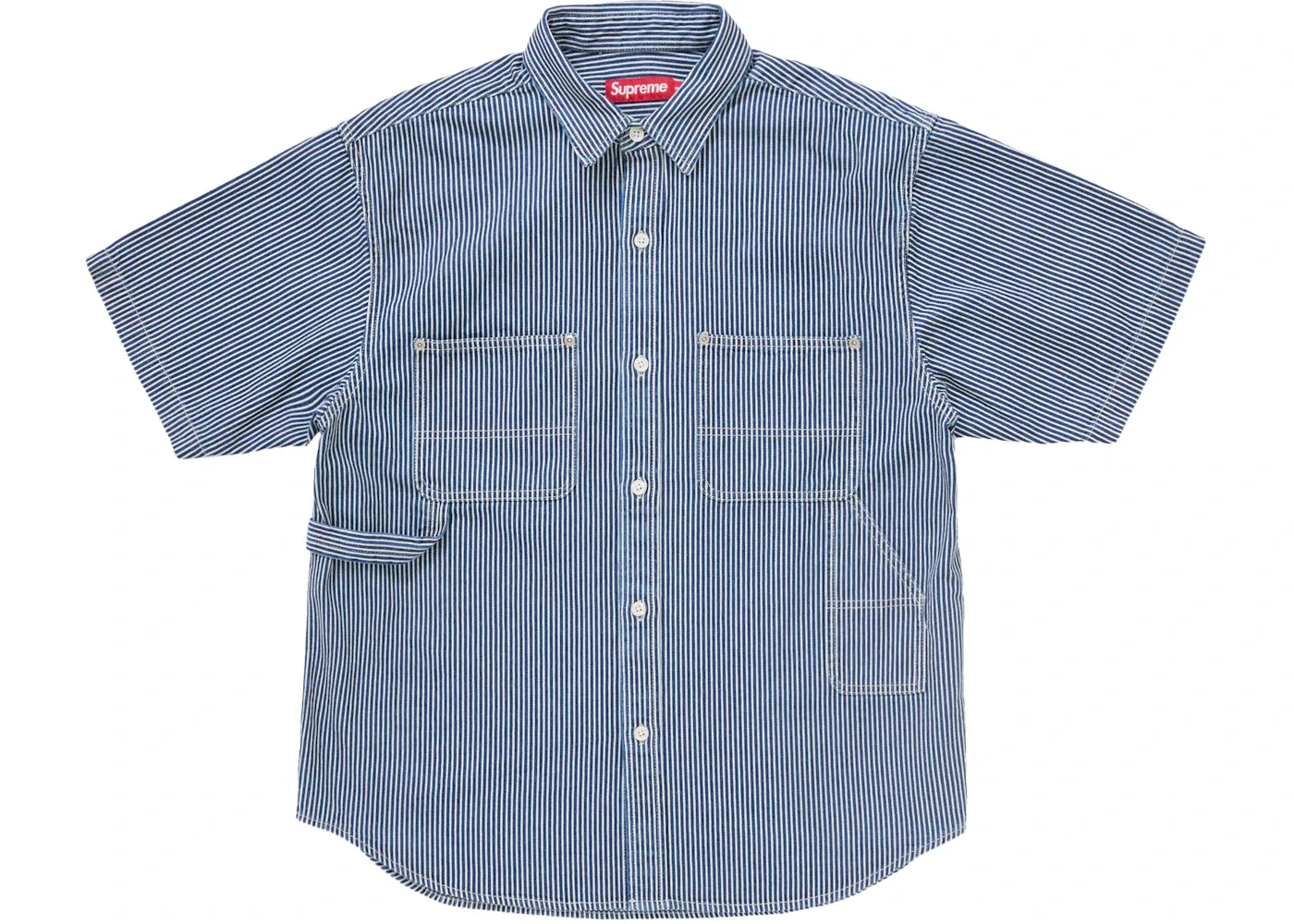 Мужская рубашка с длинным рукавом Supreme Shirt (SS25), Blue Pinstripe