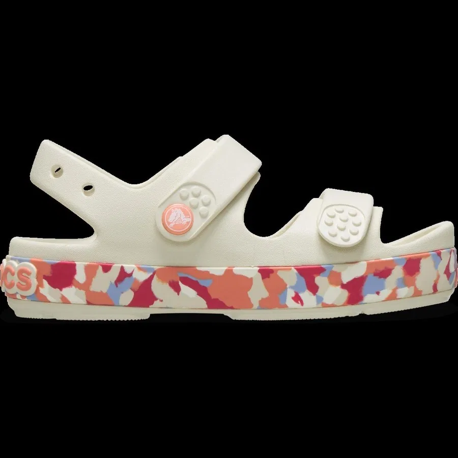 Детские сандалии-клоги с принтом и светящейся подошвой Crocs CRBND Cruiser Glow Confetti Band SdK, Белый